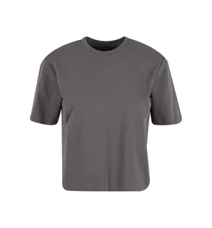 Build Your Brand Dames Sorona T-shirt met ruime pasvorm in Magnet, voorkant