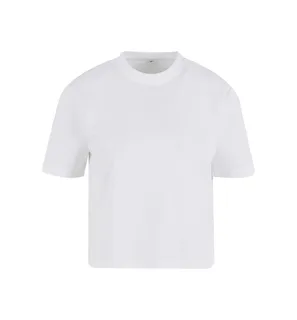 Build Your Brand Dames Sorona T-shirt met ruime pasvorm in White, voorkant