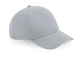 Beechfield Organic Cotton 5 Panel in Light Grey, voorkant