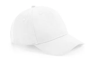 Beechfield Organic Cotton 5 Panel in White, voorkant