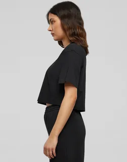 Build Your Brand Dames kort oversized T-shirt – foto 2