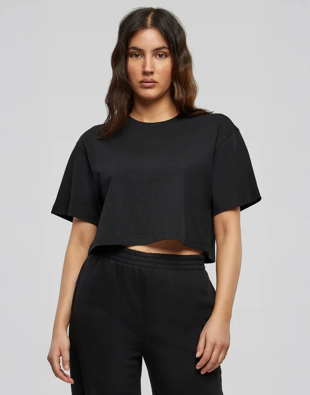 Build Your Brand Dames kort oversized T-shirt