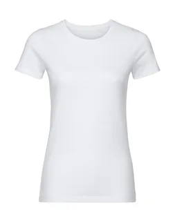 Russell Pure Organic Dames T-shirt van biologisch katoen in White, voorkant