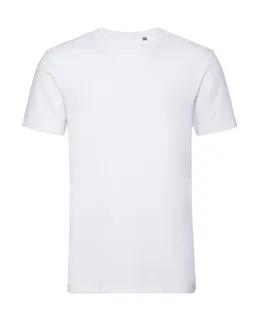 Russell Pure Organic Men's organic cotton T-shirt in White, voorkant