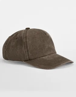 Beechfield Vintage 5-panel pet met ruime pasvorm in Vintage Brown, voorkant