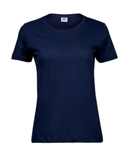 Tee Jays Women's soft T-shirt in Navy, voorkant