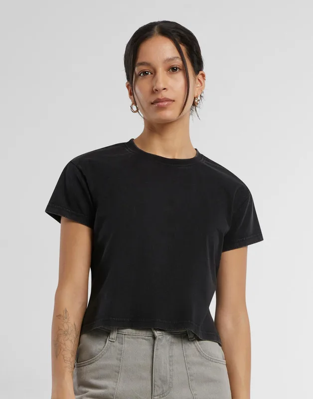 Build Your Brand Dames vintage cropped T-shirt