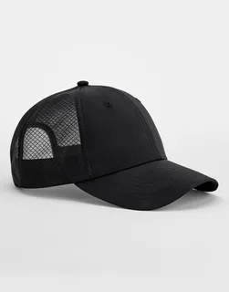 Beechfield Technical Mesh Trucker in Black/Black, voorkant
