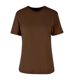 Build Your Brand Dames Everyday T-shirt in Chocolate Brown, voorkant