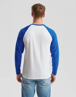 Fruit of the Loom Baseball T-shirt met lange mouwen – foto 1