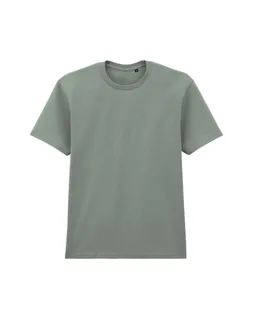 Gildan Softstyle Midweight T-shirt zonder label, enzymgewassen in Sage, voorkant