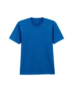 Gildan Softstyle Midweight T-shirt zonder label, enzymgewassen in Royal, voorkant