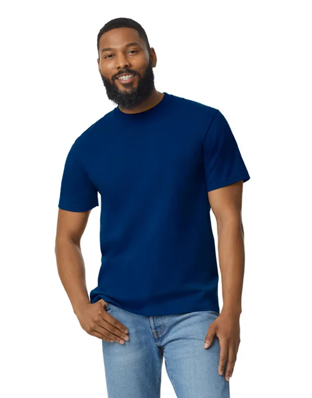 Gildan Softstyle Midweight T-shirt zonder label, enzymgewassen