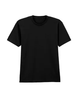 Gildan Softstyle Midweight T-shirt zonder label, enzymgewassen in Pitch Black, voorkant