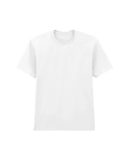 Gildan Softstyle Midweight T-shirt zonder label, enzymgewassen in White, voorkant