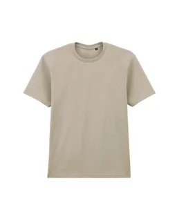 Gildan Softstyle Midweight T-shirt zonder label, enzymgewassen in Sand, voorkant