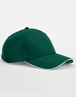 Beechfield Team Sports-Tech pet in Bottle Green/White, voorkant