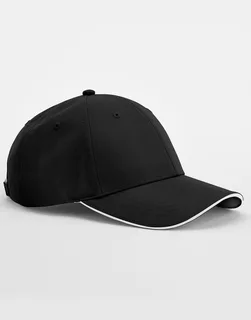 Beechfield Team Sports-Tech pet in Black/White, voorkant
