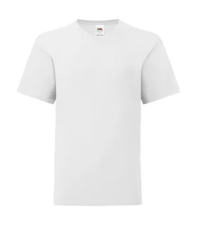 Fruit of the Loom Iconic 150 kids' T-shirt in White, voorkant