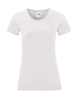 Fruit of the Loom Iconic women's T-shirt in White, voorkant