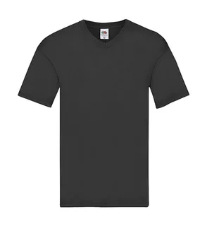 Fruit of the Loom Original T-shirt met V-hals in Black, voorkant
