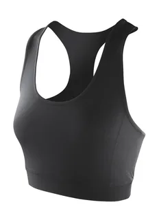 Spiro Dames Impact Softex® croptop in Black, voorkant