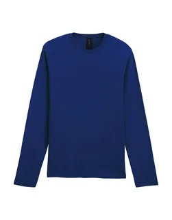 Gildan Heren Softstyle® T-shirt met lange mouwen in Navy, voorkant