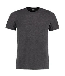 Kustom Kit Superwash® 60° T-shirt, fashion fit in Dark Grey Marl, voorkant