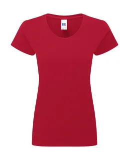 Russell Athletic Dames Authentic Classic T-shirt in Classic Red, voorkant