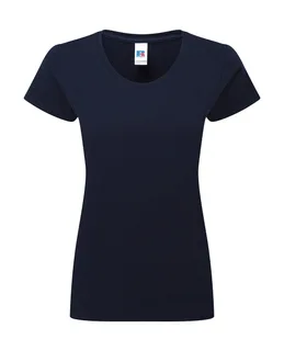 Russell Athletic Dames Authentic Classic T-shirt in French Navy, voorkant