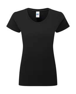 Russell Athletic Dames Authentic Classic T-shirt in Black, voorkant