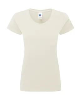 Russell Athletic Dames Authentic Classic T-shirt in Natural, voorkant