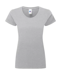 Russell Athletic Dames Authentic Classic T-shirt in Light Oxford, voorkant
