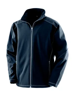Result Work-Guard Heren softshell met drievoudige stiksels in Navy, voorkant