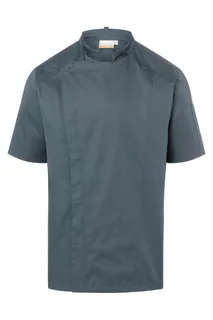 Karlowsky Modern-Look short-sleeved chef's jacket in Anthracite, voorkant