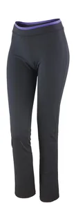 Spiro Dames fitnessbroek in Black/Lavender , voorkant