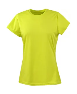 Spiro Dames Performance T-shirt in Lime Green, voorkant