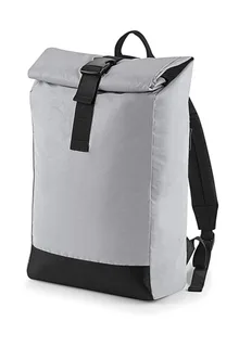 Bagbase Reflecterende roll-top rugzak in Silver Reflective, voorkant
