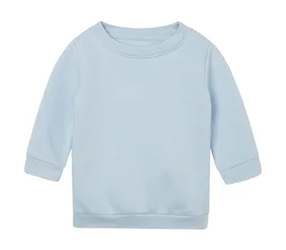 Babybugz Baby Essential sweater in Dusty Blue, voorkant