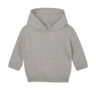 Babybugz Baby Essential Hoodie in Heather Grey Melange, voorkant