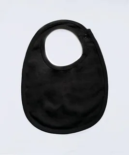 Babybugz Single Layer Bib in Black, voorkant