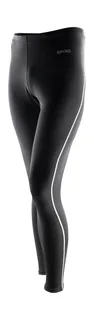 Spiro Men's Bodyfit thermal leggings in Black, voorkant