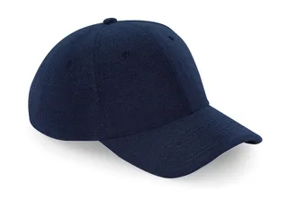 Beechfield Jersey athleisure baseball cap in French Navy, voorkant