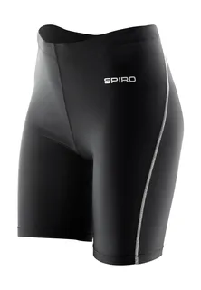 Spiro Women's Bodyfit thermal shorts in Black, voorkant