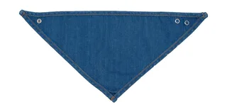 Babybugz Baby Rocks Denim Bandana Bib in Denim Blue, voorkant