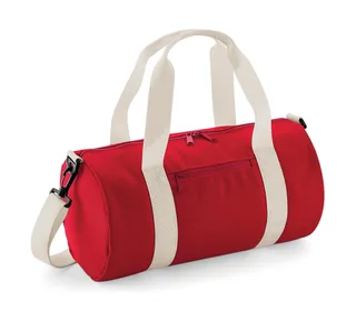 Bagbase Mini duffeltas in Classic Red/Off White, voorkant