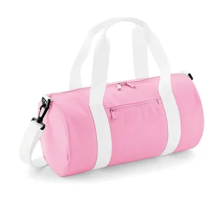 Bagbase Mini duffeltas in Classic Pink/White, voorkant