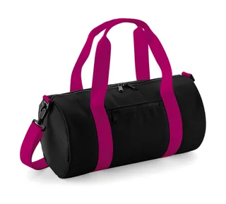 Bagbase Mini duffeltas in Black/Fuchsia, voorkant