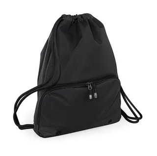 Bagbase Athleisure Gymsac in Black/Black, voorkant