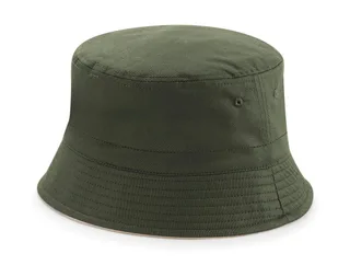 Beechfield Omkeerbare vissershoed in Olive Green/Stone, voorkant